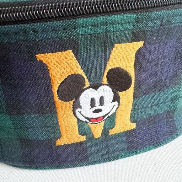 Vintage Black watch Plaid Canvas Mickey Mouse Belt Bag - Picture 4 of 8